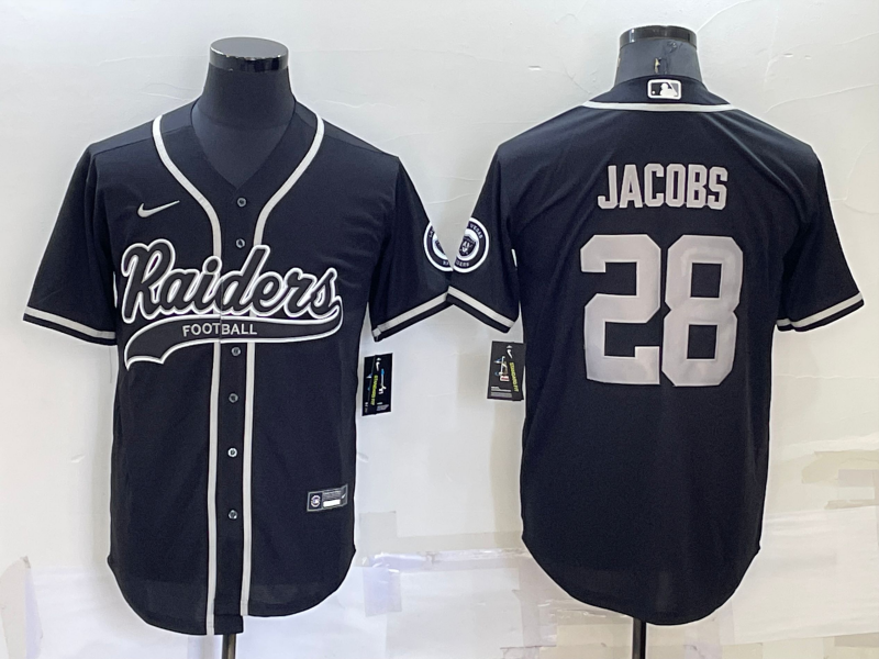 Men's Las Vegas Raiders Josh Jacobs #28 Black Jersey Joint Edition